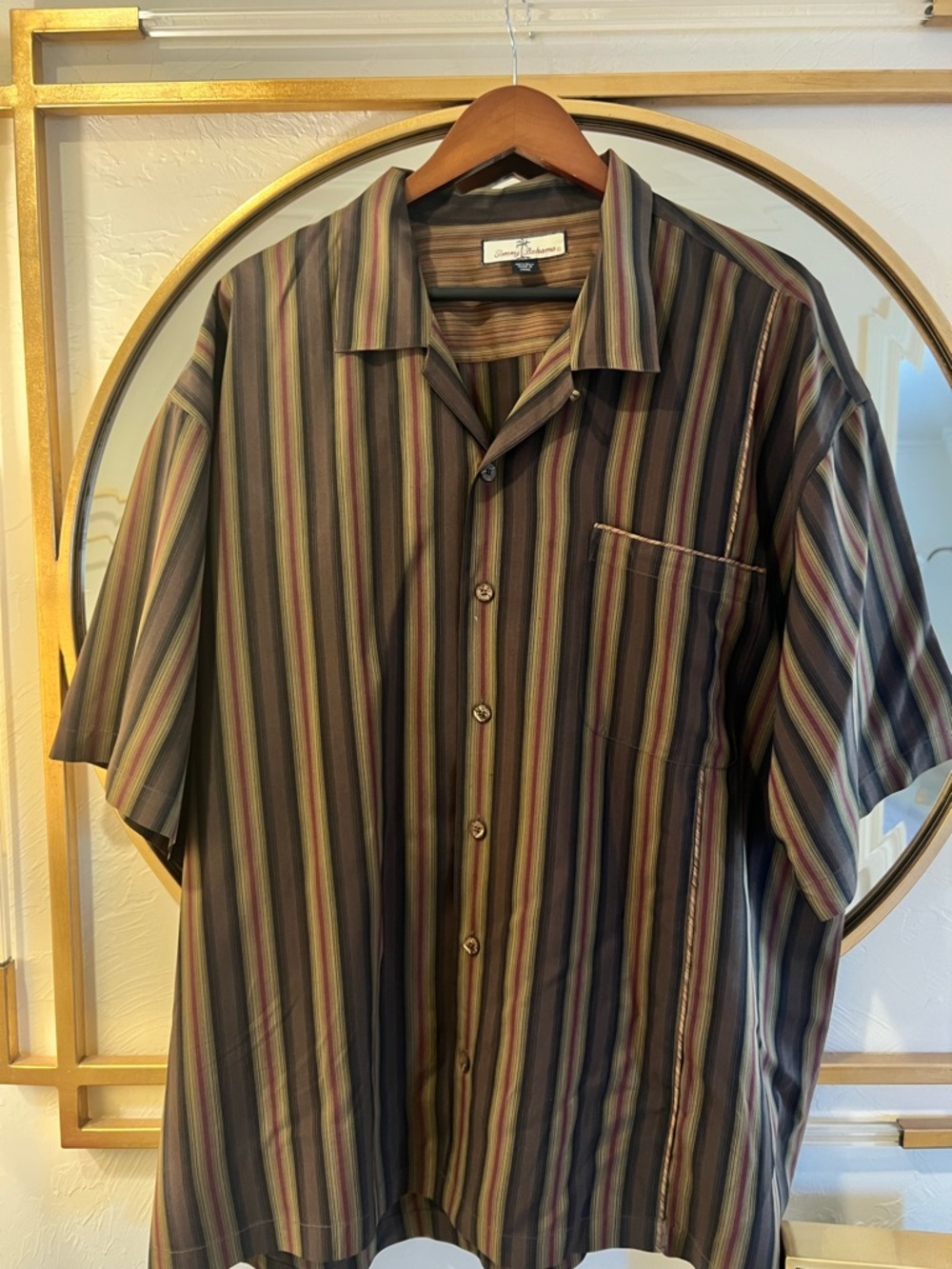 Tommy Bahama Men's Short-Sleeve Stripe Button-Up Shirt - Silk